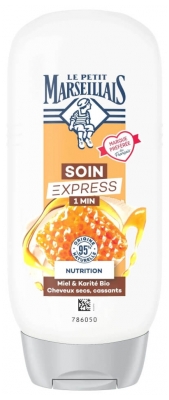 Le Petit Marseillais Soin Express 1 Min Nutrition Miel & Karité Bio Flacon de 200 ml