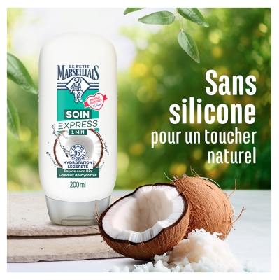 Le Petit Marseillais Soin Express 1 Min Hydratation Légèreté Eau de Coco 200 ml