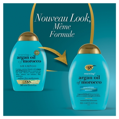Ogx Shampoing Huile Argan du Maroc Cheveux Secs et Abîmés 385 ml