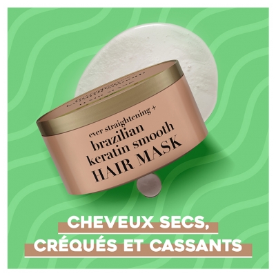 Ogx Masque Capillaire Lissant à la Kératine 60 Secondes 300 ml
