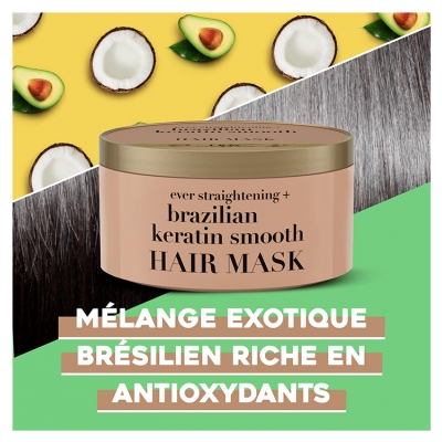 Ogx Masque Capillaire Lissant à la Kératine 60 Secondes 300 ml
