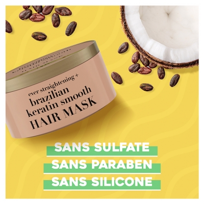 Ogx Masque Capillaire Lissant à la Kératine 60 Secondes 300 ml