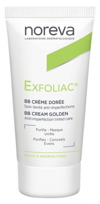 Noreva Exfoliac BB Crème Peaux à Imperfections 30 ml - Teinte : Teinté Doré