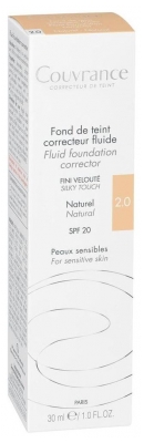 Avène Couvrance Eau Thermale - - Fond de Teint Correcteur Unifiant Fluide Naturel N°2.0 - Peaux Claires 30 ml - Teinte : 2.0 Naturel