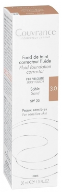 Avène Couvrance Eau Thermale - - Fond de Teint Correcteur Unifiant Fluide Naturel N°2.0 - Peaux Claires 30 ml - Teinte : 3.0 Sable