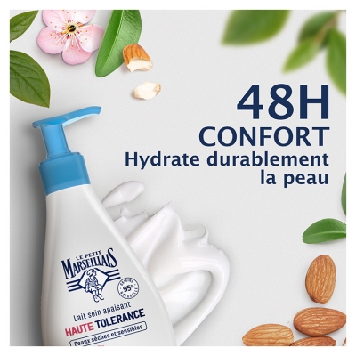 Le Petit Marseillais Lait Soin Apaisant Haute Tolérance Peaux Sèches et Sensibles Dès 3 ans 250 ml