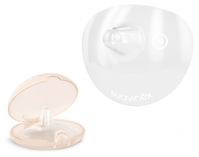 Suavinex Bouts de Sein en Silicone Taille S (2 Unités Avec Étui de Transport)