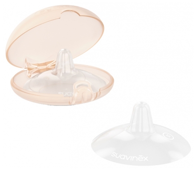 Suavinex Bouts de Sein en Silicone Taille S (2 Unités Avec Étui de Transport)