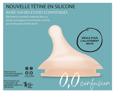 Suavinex Biberon Anti-Colique Zero.Zero 180 ml - Taille Unique Spécial Allaitement