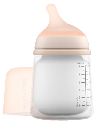 Suavinex Biberon Anti-Colique Zero.Zero 180 ml - Taille Unique Spécial Allaitement