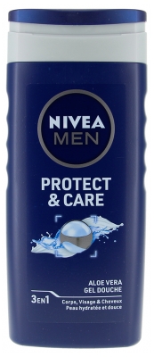 Nivea Men Protect & Care Gel Douche 3en1 à l'Aloe Vera Corps Visage et Cheveux 250 ml