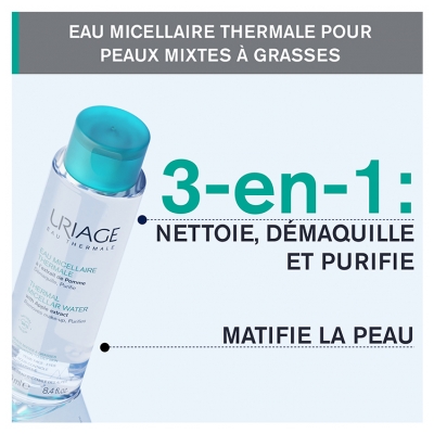 Uriage Eau Micellaire Peaux Mixtes à Grasses 250 ml