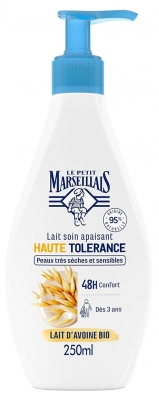 Le Petit Marseillais Lait Soin Apaisant Haute Tolérance Lait d'Avoine Bio Peaux Très sèches 250 ml