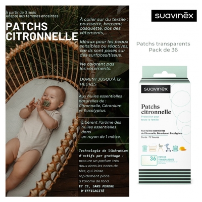 Suavinex 36 Patchs à la Citronelle
