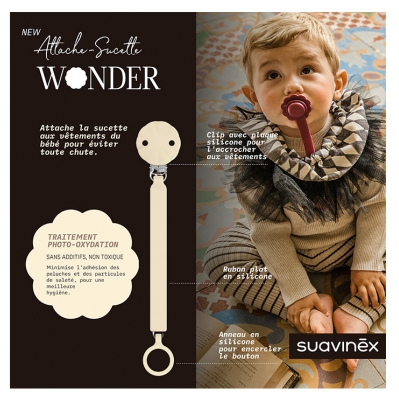 Suavinex Attache Sucette Silicone Wonder 