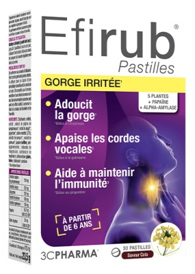 3C Pharma Efirub Gorge 30 Pastilles 
