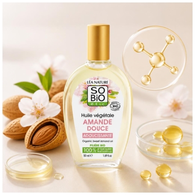 Léa Nature SO BIO étic Huile Végétale Amande Douce Biologique 50 ML