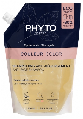 Phyto Couleur Shampoing Anti-Dégorgement Cheveux Colorés Méchés Éco-Recharge 750 ml