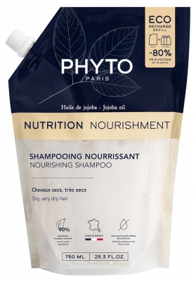 Phyto Nutrition Shampoing Nourrissant Cheveux Sec à Très Secs Éco-Recharge 750 ml