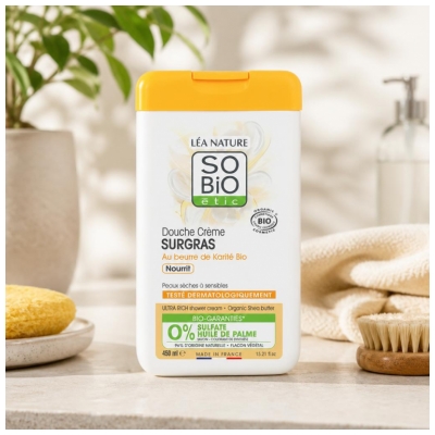 Léa Nature SO BIO étic Douche Crème Surgras Beurre de Karité Biologique 450 ML