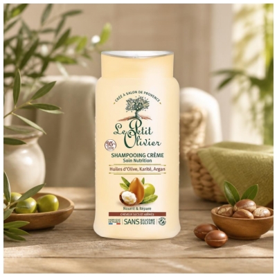 Le Petit Olivier Shampooing Crème Huiles d'Olive Karité et Argan 250 ml