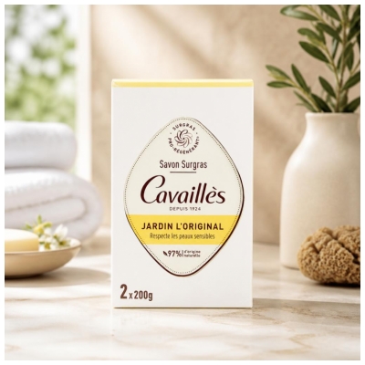 Cavaillès Savon Surgras Jardin l'Original Peaux Sèches 2 x 200 g