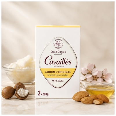 Cavaillès Savon Surgras Jardin l'Original Peaux Sèches 2 x 200 g