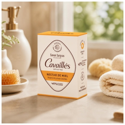 Cavaillès Savon Surgras Nectar de Miel Peaux Sensibles 100 g