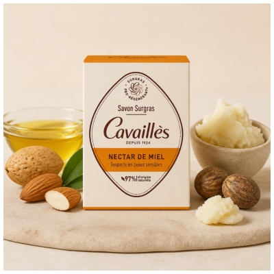 Cavaillès Savon Surgras Nectar de Miel Peaux Sensibles 100 g