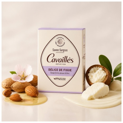 Cavaillès Savon Surgras Délice de Figue Peaux Sèches 100 g