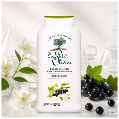 Le Petit Olivier Crème Douche Jasmin Cassis 500 ml