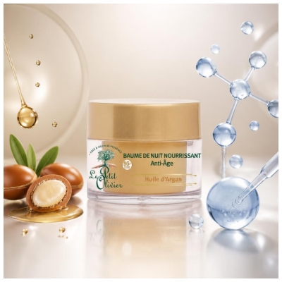 Le Petit Olivier Baume de Nuit Nourrissant à l'Huile d'Argan 50 ml