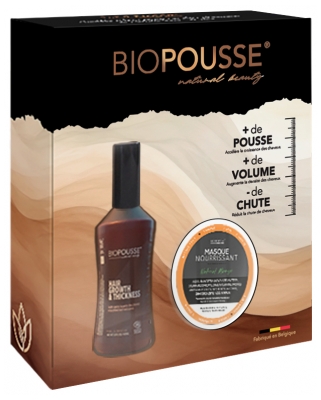 Biopousse Coffret Lotion Capillaire Hair Growth & Thickness Bio 100 ML + Masque Nourrissant Mango 50 ML