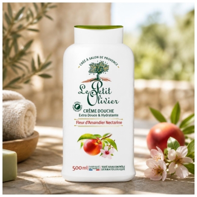 Le Petit Olivier Crème Douche Fleur d'Amandier Nectarine 500 ml