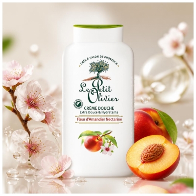 Le Petit Olivier Crème Douche Fleur d'Amandier Nectarine 500 ml
