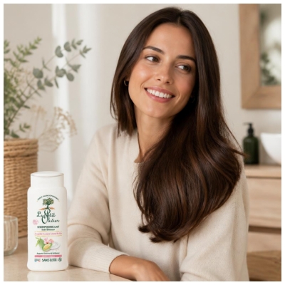 Le Petit Olivier Shampooing Lait Amande Douce et Crème de Riz Cheveux Normaux 250 ml