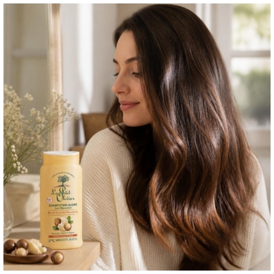 Le Petit Olivier Shampooing Baume Beurre de Karité & Macadamia Cheveux Très Secs ou Frisés 250 ml