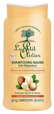 Le Petit Olivier Shampooing Baume Beurre de Karité & Macadamia Cheveux Très Secs ou Frisés 250 ml