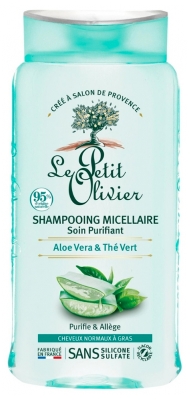 Le Petit Olivier Shampooing Micellaire Aloe Vera & Thé Vert Cheveux Normaux à Gras 250 ml