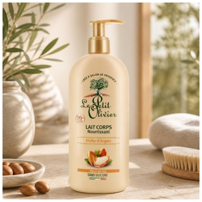 Le Petit Olivier Lait Corps Nourrissant Huile d'Argan Peaux Sèches 250 ml