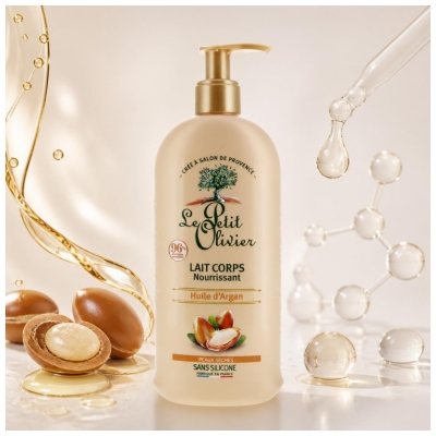 Le Petit Olivier Lait Corps Nourrissant Huile d'Argan Peaux Sèches 250 ml