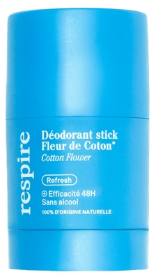 Respire Déodorant Stick Fleur de Coton Sans Alcool Bio 50 g