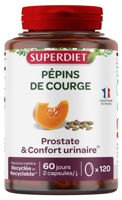 Superdiet Pépins de Courge - Prostate & Confort Urinaire - 120 Capsules