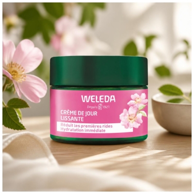 Weleda Crème de Jour Lissante à la Rose Musquée et Thé Blanc 40 ML