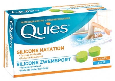 Quies Silicone Spécial Natation Standard - Boite de 3 Paires