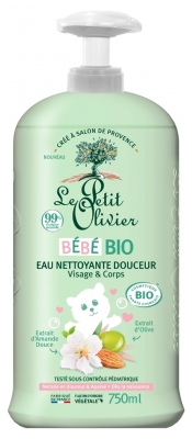 Le Petit Olivier Bébé Eau Nettoyante Visage et Corps Bio 750 ml