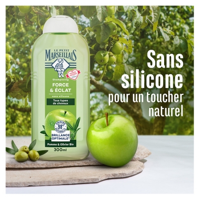 Le Petit Marseillais Shampoing Force & Éclat Pomme et Olivier Brillance Optimale 300 ml