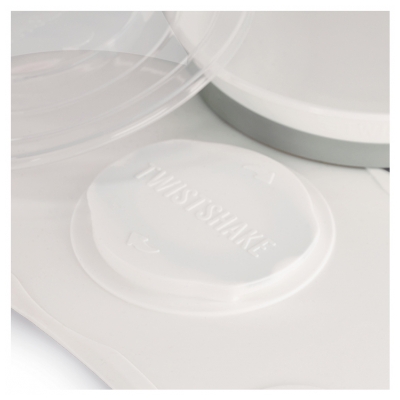 Twistshake Mini Plateau Click Mat + Assiette & Couvercle Dès 6 Mois - Couleur : Blanc
