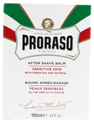 Proraso Baume Après-Rasage Peaux Sensibles au Thé Vert et à l'Avoine 150 ml