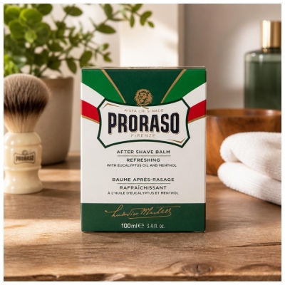 Proraso Baume Rafraichissant Après-Rasage à l'Huile d'Eucalyptus et Menthol 100 ml